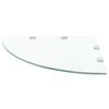 vidaXL Corner Shelf Set of 2 Clear Tempered safety glass 17.7 x 17.7 in