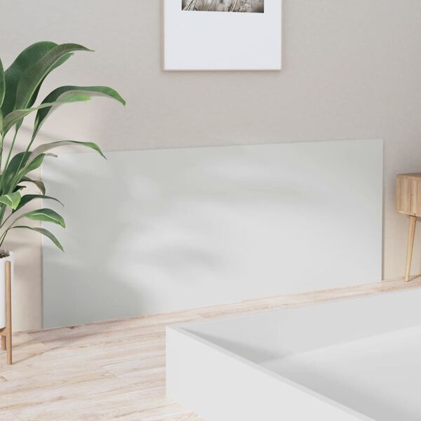 vidaXL Bed Headboard High gloss white Engineered wood Double