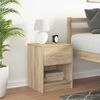 vidaXL Bedside Cabinet Sonoma Oak Engineered wood 15.7 x 13.4 x 19.7 in