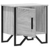 vidaXL Bedside Cabinet Grey Sonoma Engineered Wood, Metal Standard
