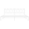 vidaXL Bed Frame White Steel Full Bed Frame Rectangular Modern