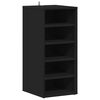 vidaXL Shoe Cabinet Set of 2 Black Engineered wood Medium Shoe Cabinet