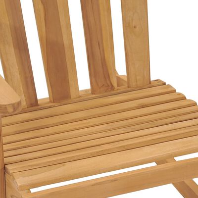 vidaXL Adirondack Rocking Chairs 2 pcs Solid Wood Teak