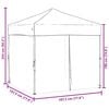 vidaXL Folding Party Tent with Sidewalls Black 6.6'x6.6'