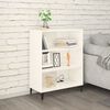 vidaXL Sideboard High Gloss White 27.4"x12.8"x35.4" Engineered Wood