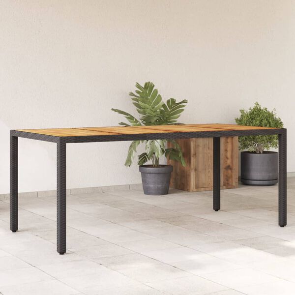 vidaXL Garden Table Set of 4 Black