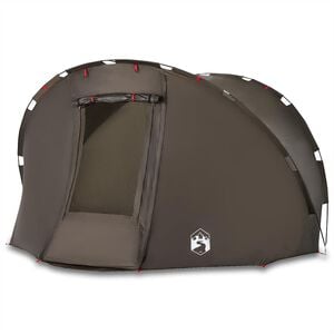 vidaXL Fishing Tent 5-Person Brown Waterproof