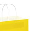 vidaXL Paper Bags 250 pcs with Handles Yellow 12.6x6.7x9.8"