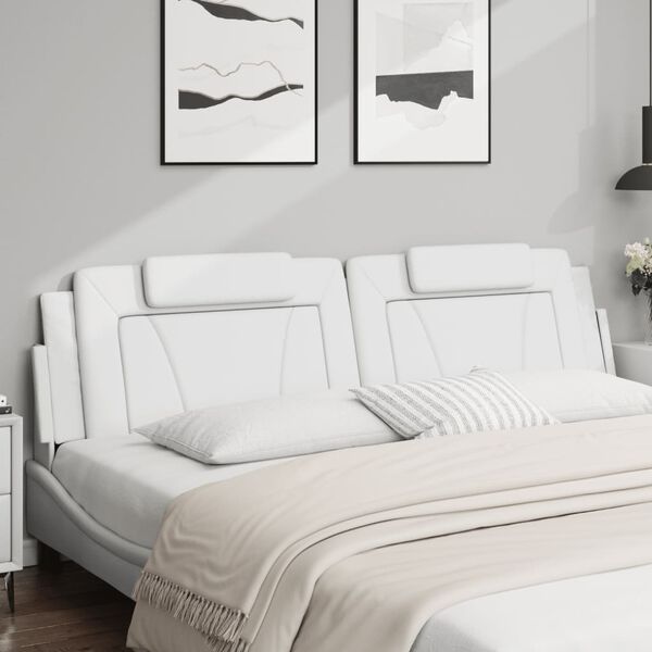 vidaXL Headboard Cushion White