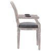 vidaXL Dining Chair Dark Grey Velvet (100% polyester), Solid wood Medium