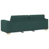 vidaXL Sofa 3 pcs Dark Green Linen-blend Fabric