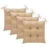 vidaXL Patio Chair Set of 4 Beige