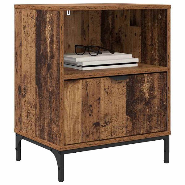 vidaXL Bedside Table Old wood 49 x 36 x 61 cm Engineered wood