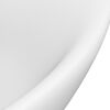 vidaXL Luxury Basin Overflow Oval Matt White 23.0x15.4" Ceramic