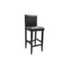 vidaXL Bar Stool Set of 2 Black Faux Leather Standard