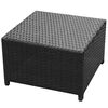 vidaXL Patio Furniture Set Set of 8 Black and Beige Poly Rattan Large