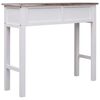 vidaXL Console Table Brown and White Paulownia wood and Poplar wood