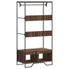 vidaXL Wardrobe Brown Oak Engineered Wood, Metal 35.4x19.7x70.9 in
