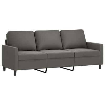 vidaXL 2 Piece Sofa Set with Cushions Dark Gray Velvet