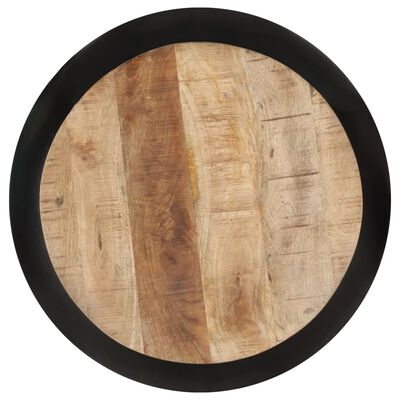 vidaXL Coffee Table Black 26.8"x26.8"x11.8" Solid Mango Wood