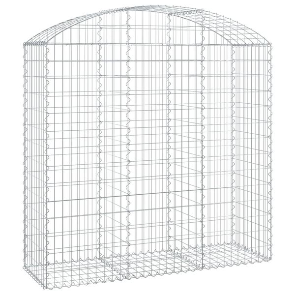 vidaXL Gabion Basket Silver Galvanized iron Large Decorative Inlays