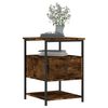 vidaXL Bedside Cabinet Set of 2 Smoked oak Engineered wood Regular