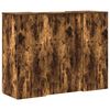 vidaXL Reception Desk Smoked Oak Engineered wood Medium Reception Desk