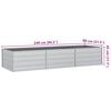 vidaXL Garden Raised Bed Silver Galvanized Steel Large