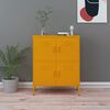 vidaXL Storage Cabinet Mustard Yellow Steel Medium Storage Cabinet