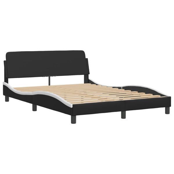 vidaXL Bed Black and White