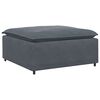 vidaXL Modular Sofa Dark Grey Velvet (100% polyester), Metal, Foam