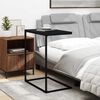 vidaXL Side Table Black Engineered wood, Iron Durable Side Table