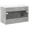 vidaXL Bathroom Furniture Set Concrete grey, White Engineered wood, Ceramic