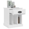 vidaXL Bedside Cabinet Set of 2 White Engineered wood Bedside Cabinet