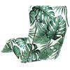 vidaXL Folding Sun lounger Leaf Pattern 175x54x8,5 cm Oxford Fabric