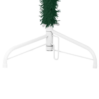 vidaXL Slim Artificial Half Christmas Tree with Stand Green 8 ft