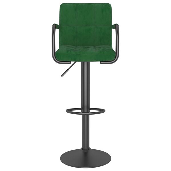 vidaXL Bar Stool Set of 2 Dark Green