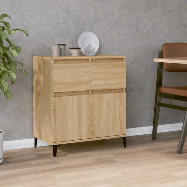 vidaXL Sideboard Sonoma oak Engineered wood, metal