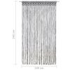 vidaXL Macrame Curtain Anthracite 55.1x94.5" Cotton