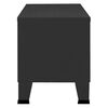 vidaXL TV Cabinet Black Metal Medium TV Cabinet Rectangular