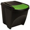 vidaXL Stackable Garbage Bin Boxes 3 pcs Anthracite 19.8 gal Polypropylene