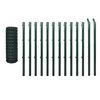 vidaXL Euro Fence Steel 82ftx2.6ft Green