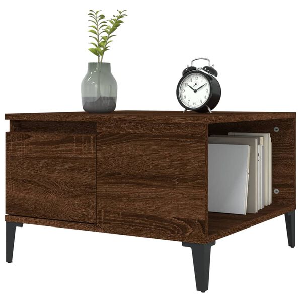vidaXL Coffee Table Brown Oak Engineered Wood Small Coffee Table