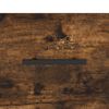 vidaXL Bedside Cabinet Smoked oak Engineered wood, Iron Small