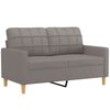 vidaXL Sofa Set Taupe Polyester 2-seater Sofa Set Rectangular Modern