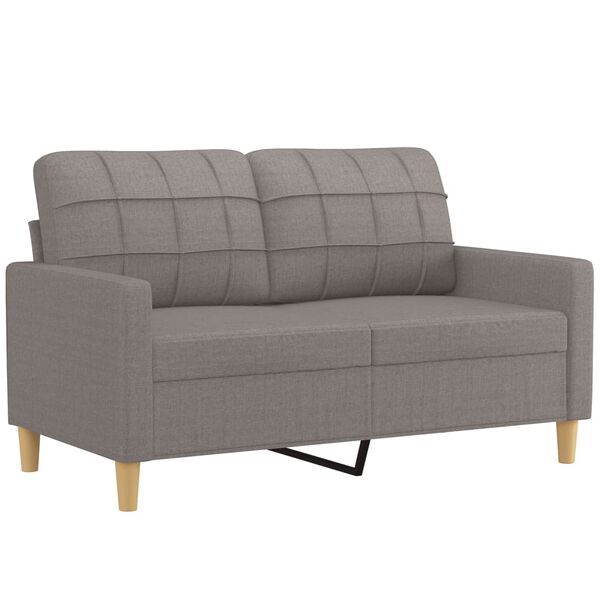 vidaXL Sofa Set Taupe Polyester 2-seater Sofa Set Rectangular Modern