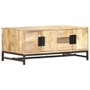 vidaXL Coffee Table Brown Solid mango wood and powder-coated steel