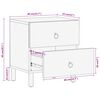 vidaXL Bedside Cabinet 15.7"x13"x18.1" Solid Wood Mango