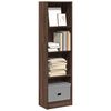 vidaXL Bookcase Brown Oak Engineered Wood Tall Shelving Bookshelf