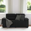 vidaXL 2-Seater Sofa Black Polyester Standard 2-Seater Sofa